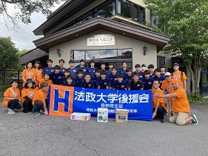 長野県菅平にて合宿中の陸上競技部を激励しました